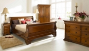 Toulouse Sleigh beds in Mahogany