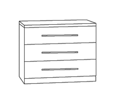 vogue 3 drawer chest