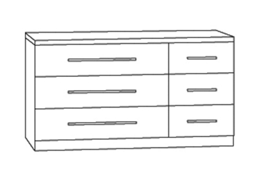 vogue 6 drawer block chest