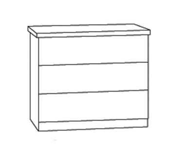 Internal wardrobe chest of drawers