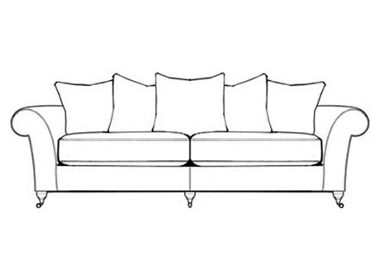 wellington 4 str casual back sofa with split frame (A)