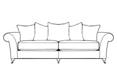 4 str casual back sofa with split frame (A)