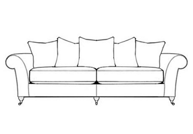 wellington 4 str casual back sofa with split frame (B)