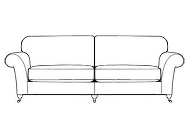 4 str classic back sofa with split frame (A)