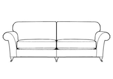 wellington 4 str classic back sofa with split frame (A)