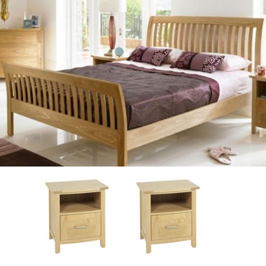 GREAT BED DEAL! 5`(150cm) bedstead with 2 bedside cabinets offer