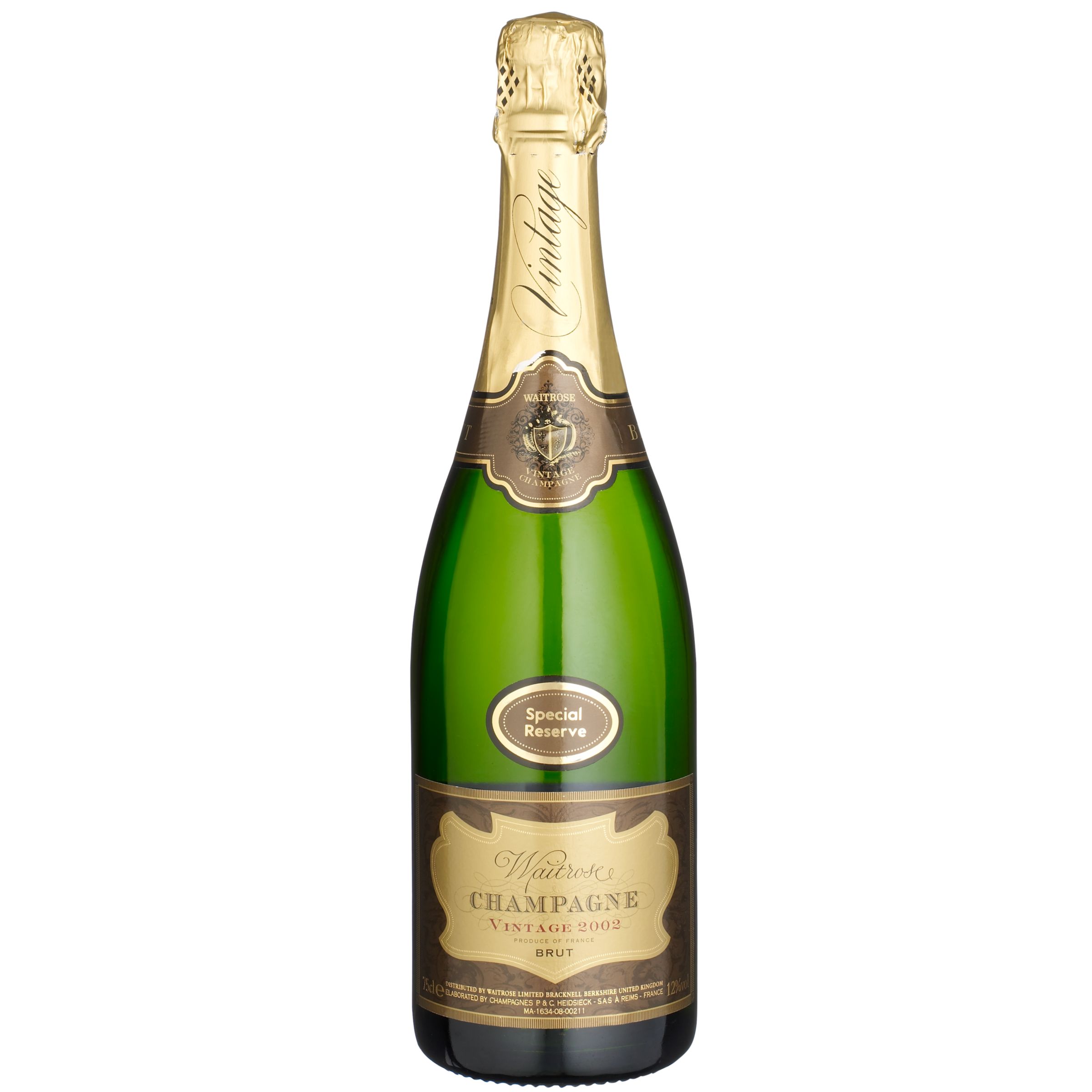 Waitrose Brut Special Reserve 2002 Vintage Champagne, France
