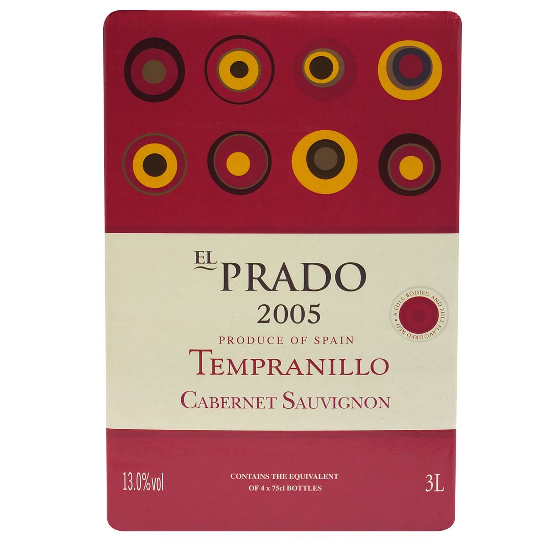 El Prado Tempranillo Cabernet Sauvignon, Spain, 3 Litre Box