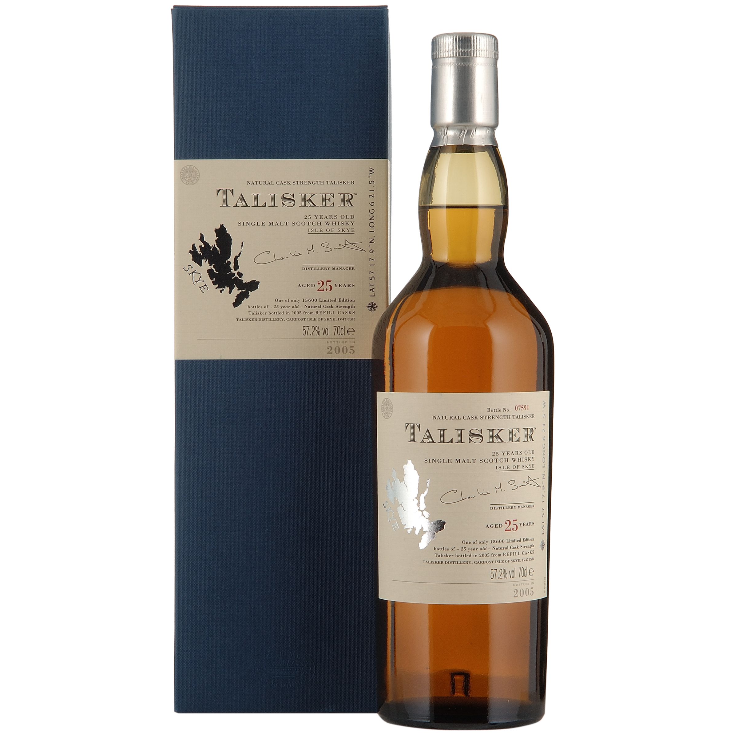 Talisker 25-Year-Old Malt Whisky Single Bottle Gift