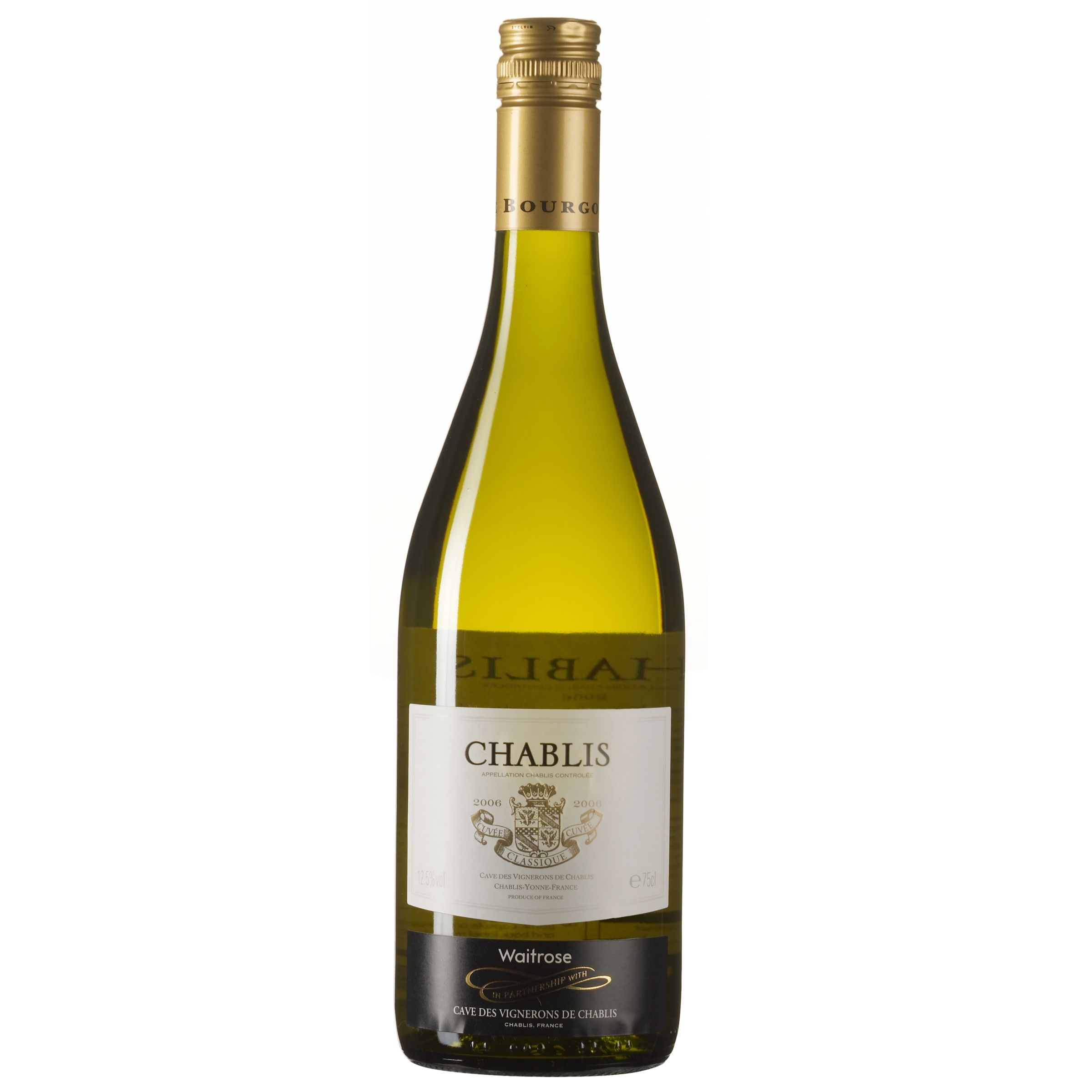 Waitrose Chablis, Cave des Vignerons de Chablis 2006 Burgundy, France