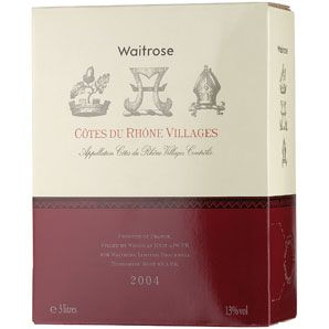 Waitrose Cotes du Rhône Villages, France, 3 Litre Box (Pack of 4)