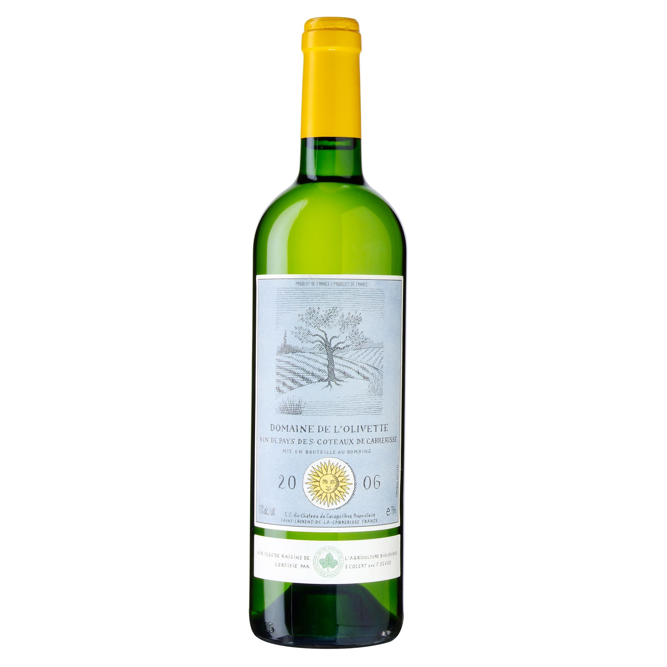 Domaine de l'Olivette, Organic White 2007 Vin de Pays des Côteaux de Cabrerisse, South of France