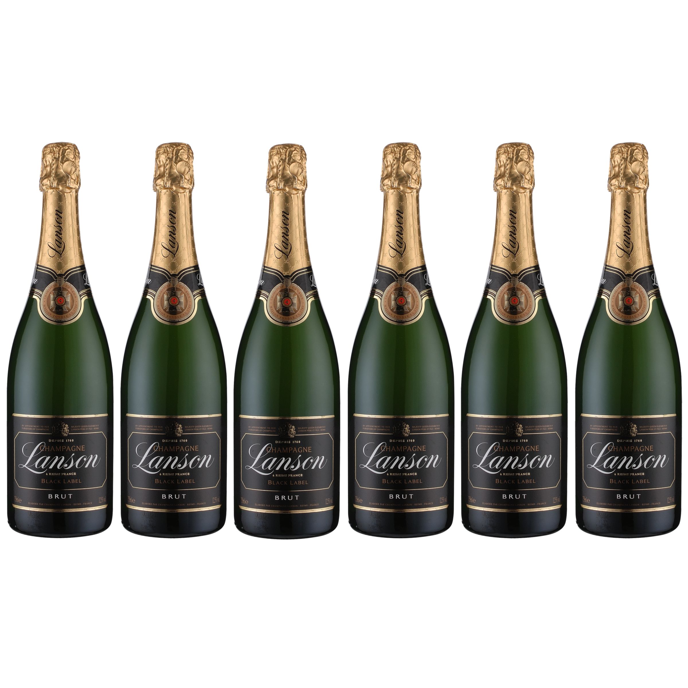 Lanson Black Label Brut NV Champagne, Case of 6