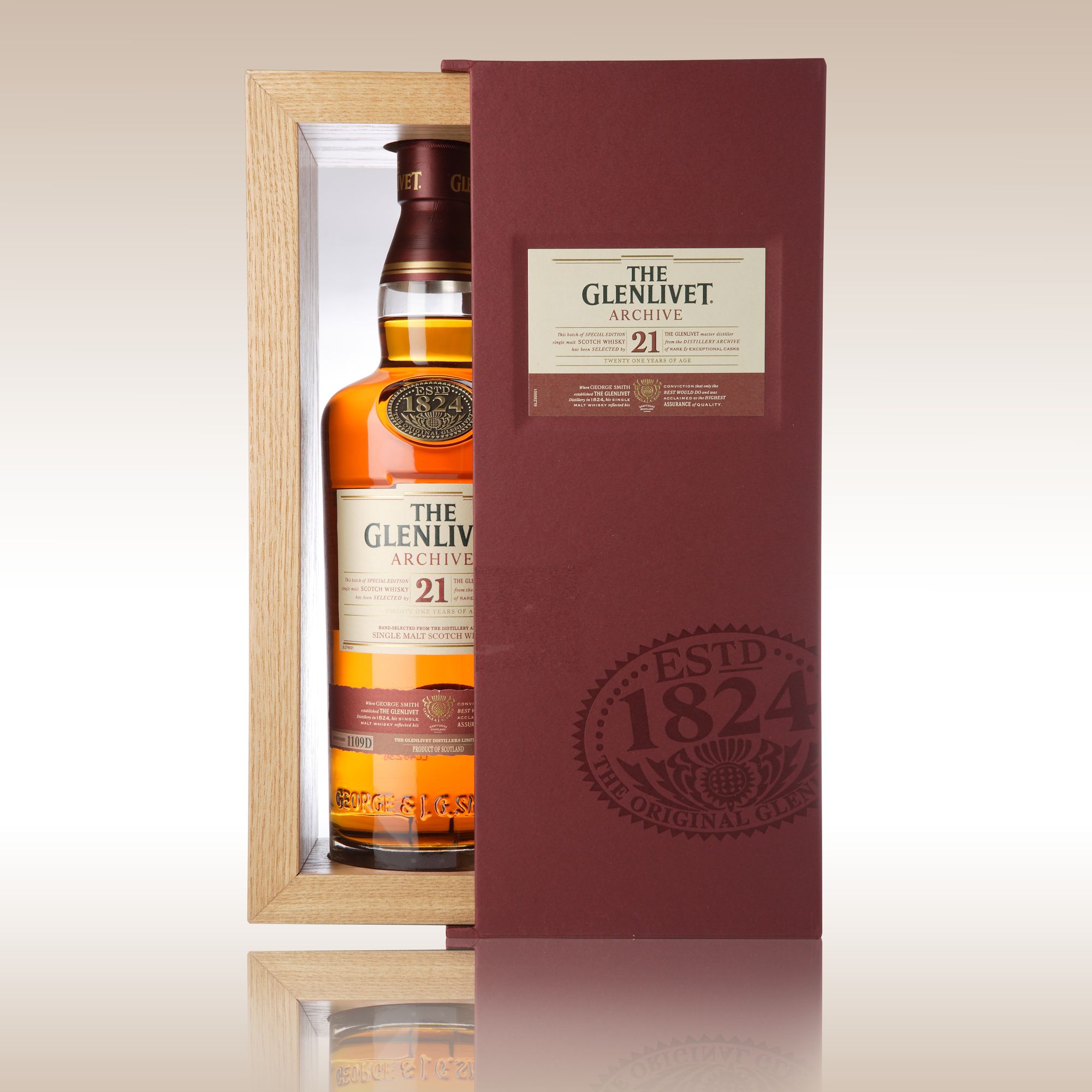 The Glenlivet 21-Year-Old Single Malt Whisky Single Bottle Gift