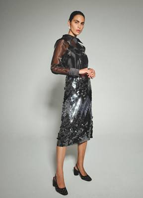 Strap Embroidered Dress