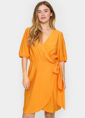Amara Print Ruched Waist  Dress