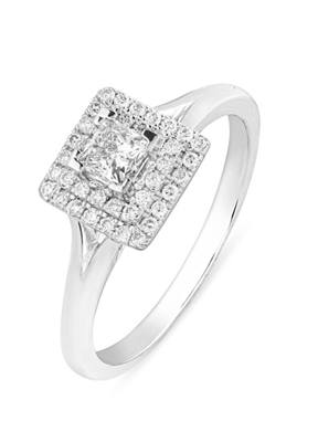 0.50ct Diamond Oval Cluster Ring