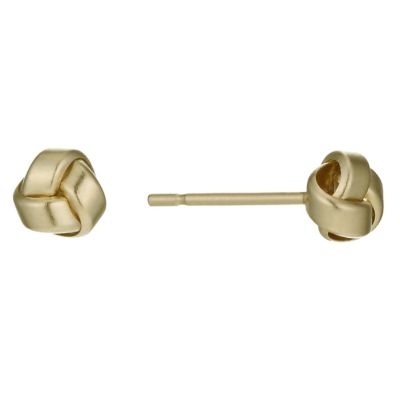 9ct Yellow Gold Polished Knot Stud Earrings