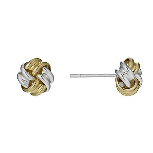 H Samuel Sterling Silver and 9ct Yellow Gold Small Knot