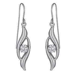 9ct White Gold Cubic Zirconia Swirl Earrings9ct White Gold Cubic Zirconia Swirl Earrings