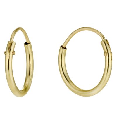 9ct Yellow Gold 11mm Sleepers Earrings