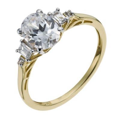 9ct Yellow Gold Cubic Zirconia Fancy Ring - Product number 1008803