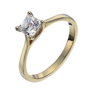 Lumiere 18ct Gold-Plated Made With Swarovski Zirconia Ring