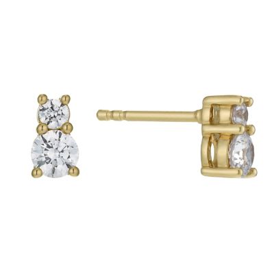 Lumiere 18ct Gold-Plated With Swarovski Zirconia Earrings