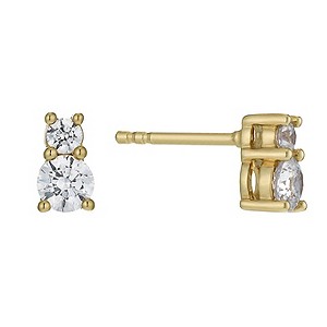 Lumiere 18ct Gold-Plated With Swarovski Zirconia Earrings