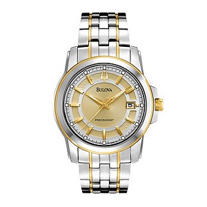 Bulova Men's Champagne Dial Two Tone Bracelet Watch