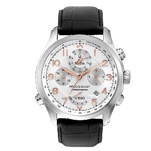 Bulova Precisionist Men's Stainless Steel Black Strap Watch
