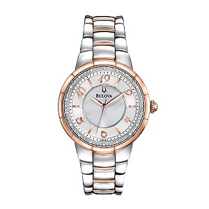 Bulova Ladies's Stainless Steel Two Tone Bracelet Watch