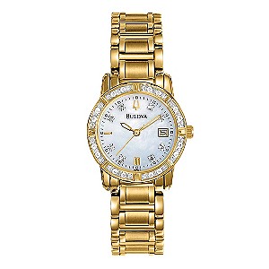 Bulova Gold Tone Stainless Steel Bracelet Watch