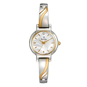 Bulova Ladies' Stainless Steel Two Tone Bracelet Watch