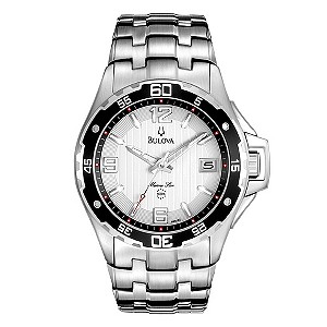 Bulova Silver Dial Stainless Steel Bracelet Watch