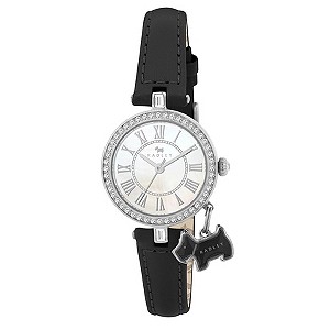 Radley Ladies' Stone Stainless Steel Black Strap Watch