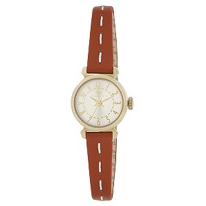 Radley Ladies' Gold-Plated Red & Cream Leather Strap Watch