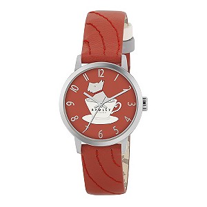 Radley Ladies' Stainless Steel Red Leather Strap Watch