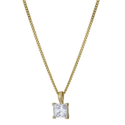 18ct Gold-Plated 18" Made With Swarovski Zirconia Pendant - Product number 1013343