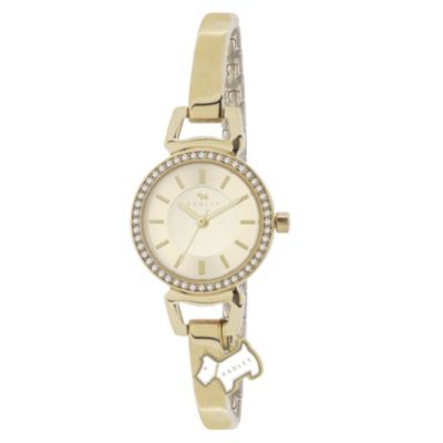 Radley Ladies' Dog Charm Gold-Plated Half Bangle WatchRadley Ladies' Dog Charm Gold-Plated Half Bang