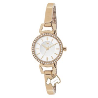 Radley Ladies' Dog Charm Rose Gold-Plated Half Bangle Watch