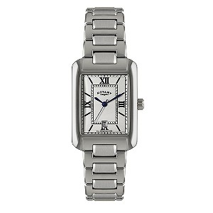 Rotary Men's White Dial Stainless Steel Bracelet WatchRotary Men's White Dial Stainless Steel Bracel