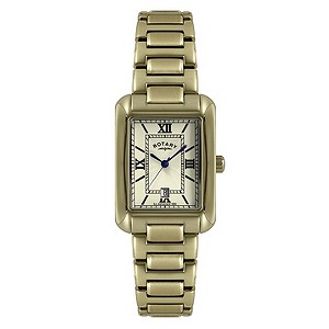 Rotary Champagne Dial Gold-Plated Bracelet Watch