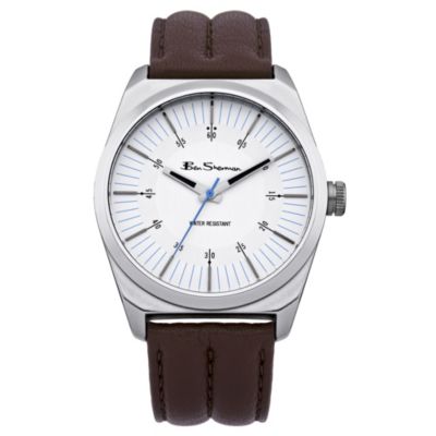 Ben Sherman Men's Stainless Steel Brown Leather Strap Watch - Product number 1013882