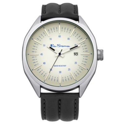 Ben Sherman Men's Stainless Steel Black Leather Strap Watch - Product number 1013912