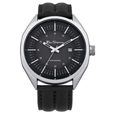 Ben Sherman Men's Stainless Steel Black Leather Strap Watch - Product number 1013920