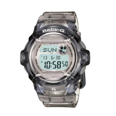 Baby-G Ladies' Grey Rubber Strap Watch - Product number 1014129
