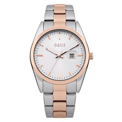 Oasis Ladies' Two Colour Bracelet Watch - Product number 1014374
