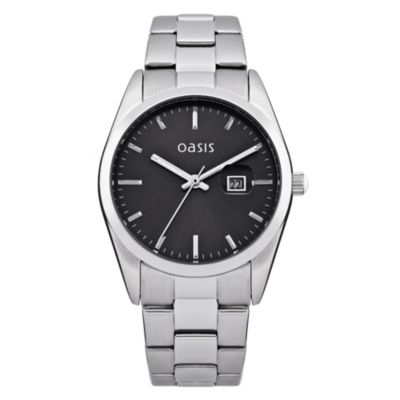 Oasis Ladies' Black Dial Alloy Bracelet Watch - Product number 1014390