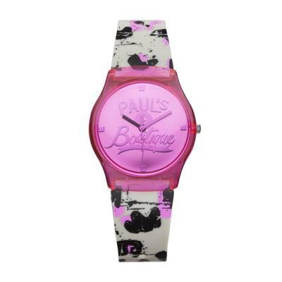 Paul's Boutique Pink Dial Multi-coloured Strap Watch - Product number 1014552